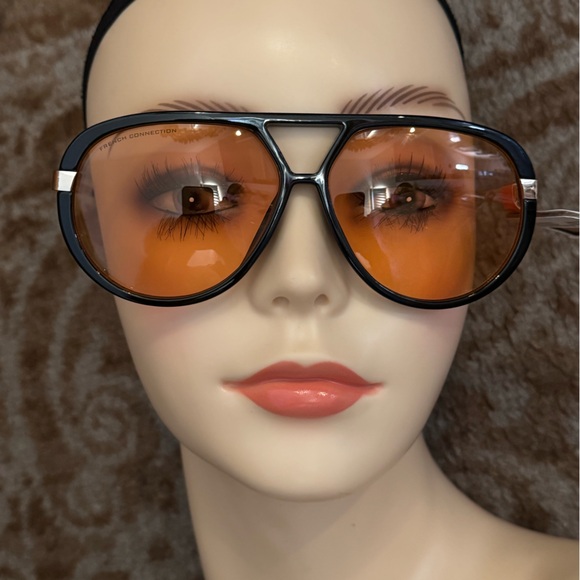 Orange lens sunglasses aviator French connection main image 5